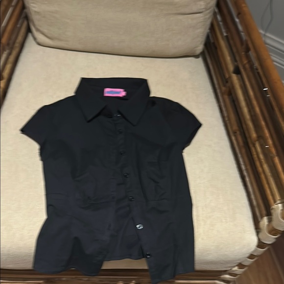 Edikted Tops - BNWOT Classic Black Collared Shirt